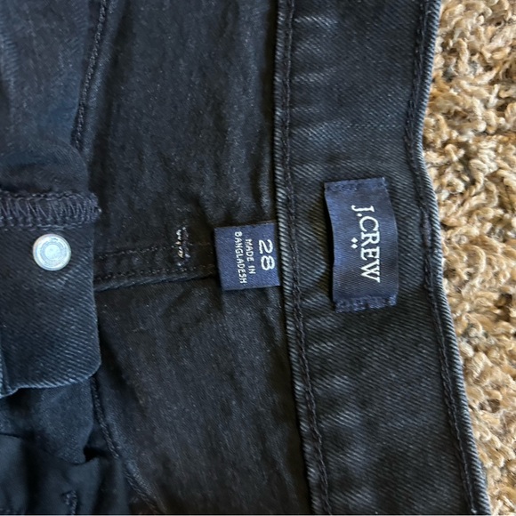 J. Crew Classic Denim Button Fly High Waisted Shorts in Black Wash - Picture 3 of 7